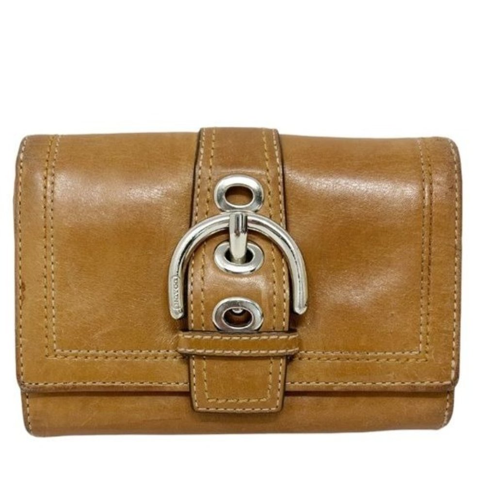 Coach Leather Wallet Pockets Card Slots